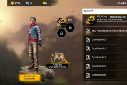Maxim FF Free Fire Character or Skin